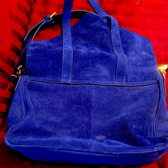 Violeta Messenger Bag. Royal blue suede - Picture 2 of 3